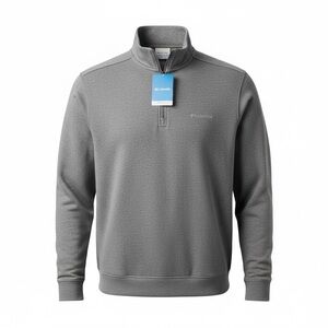 Columbia Men’s Gray Hart Mountain II Half Zip Sweatshirt - Sz M - NWT